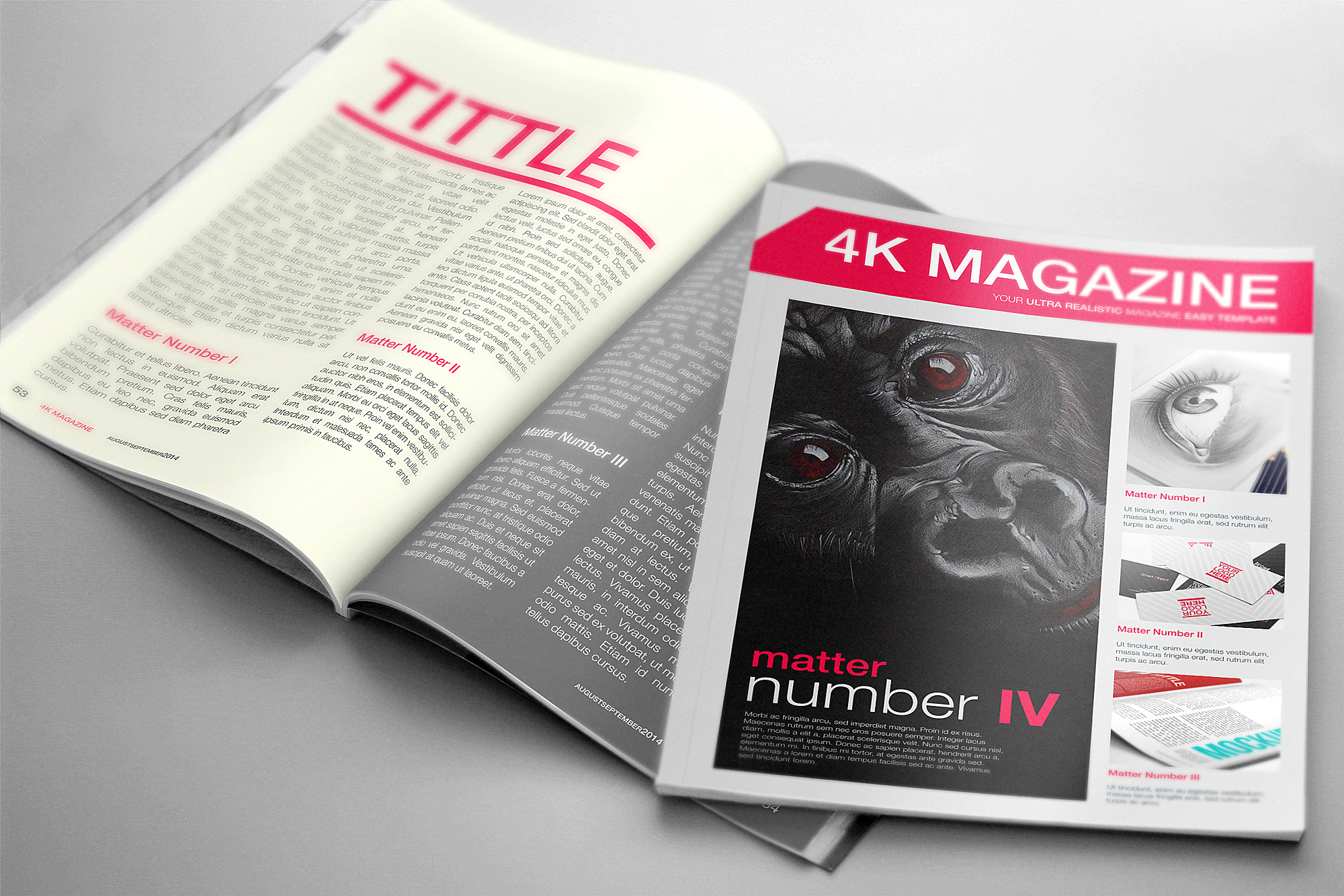 Magazine Mockup Free | Mockup World HQ