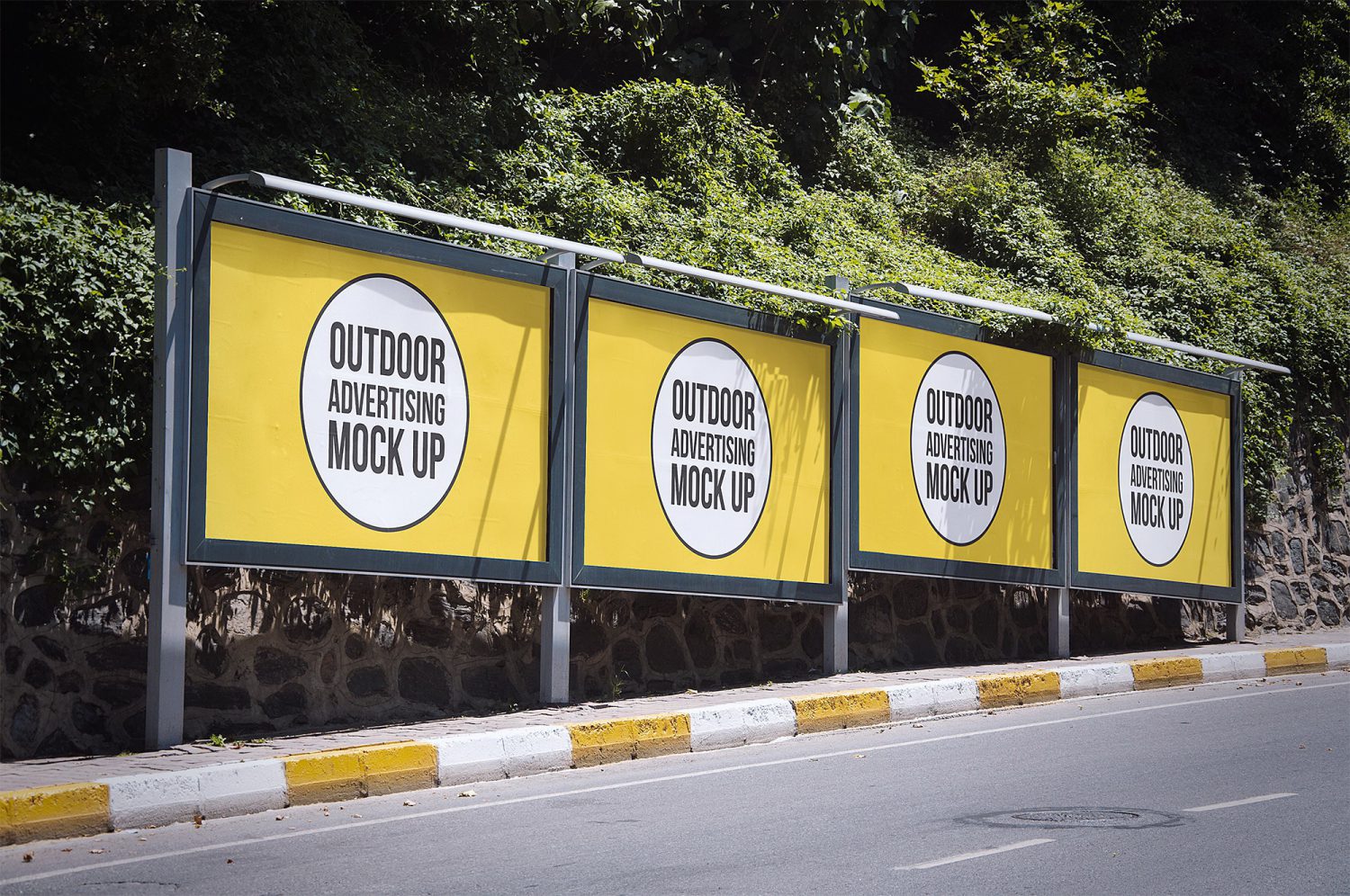 Outdoor Advertising Mockups Free. Billboard Mockup