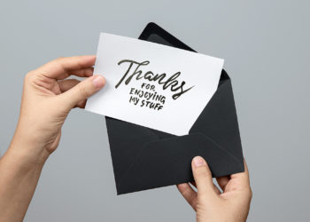 Greeting Card PSD Mockup. Invitation Card