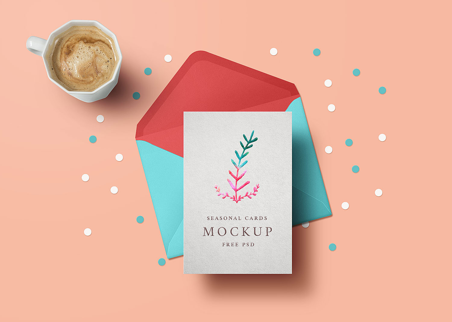 Holiday Greeting Card Mockup Free