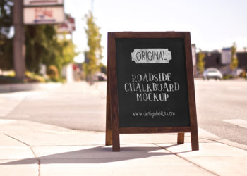 Roadside Chalkboard Mockup Free