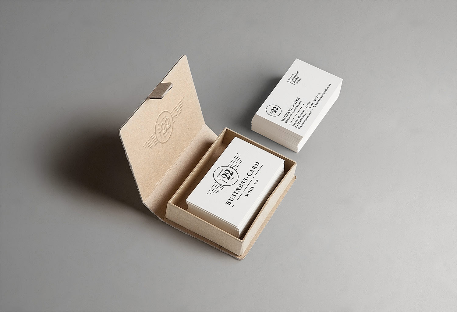 Business Card Mock-Up Free PSD