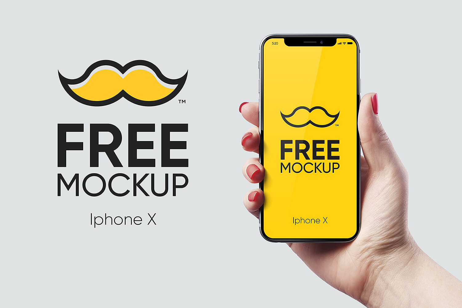 iPhone X Free Mockup PSD