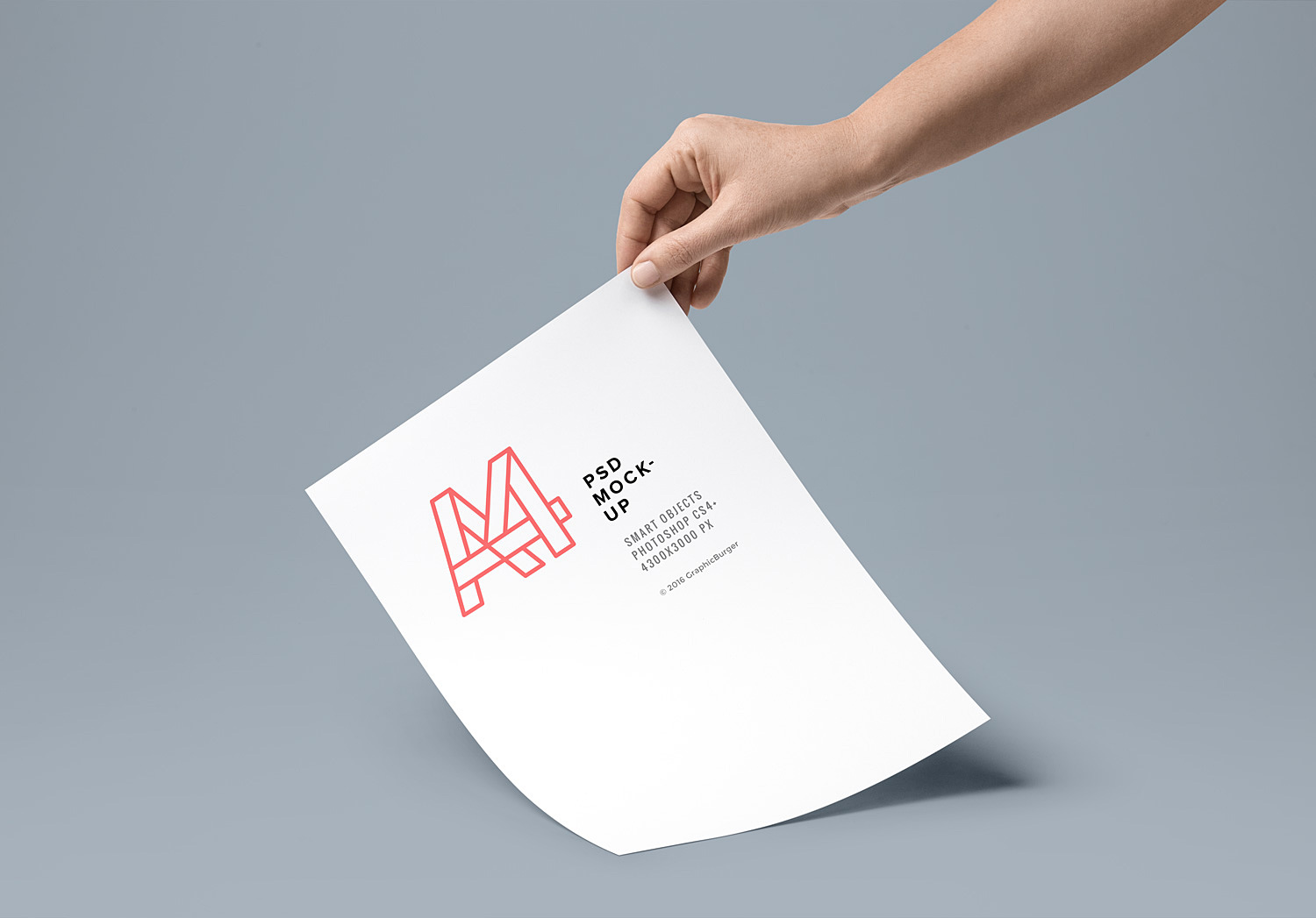 A4 Paper Mockup PSD