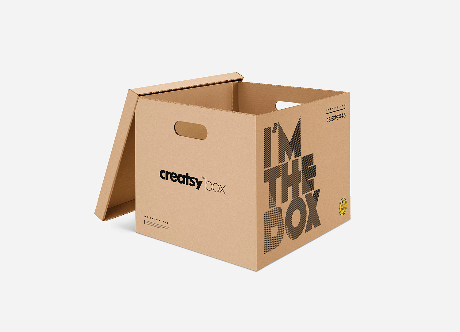 Moving Box Mock Up Free PSD