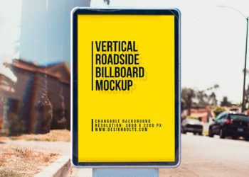 City Light Street Billboard Mockup Free