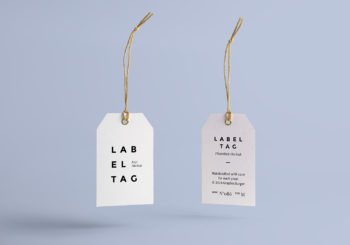 Label Tag Mock-Up Free PSD