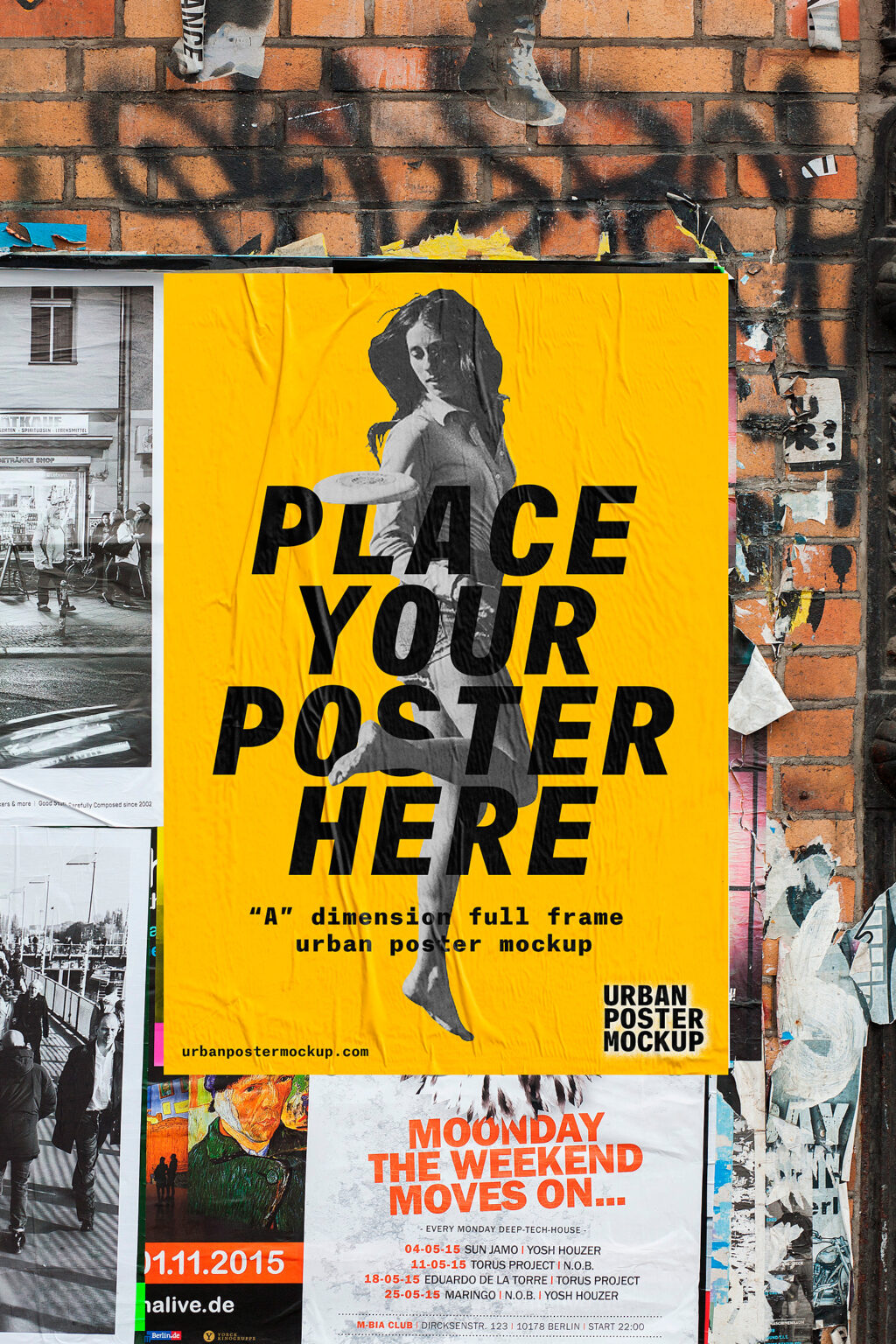 Urban Poster Mockup PSD Free | Mockup World HQ