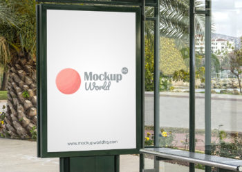 Bus Stop Poster City Light Mockup