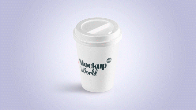 Coffee Cup Animated Mockup PSD