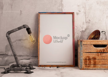 Free Poster Frame Mockup Industrial Style
