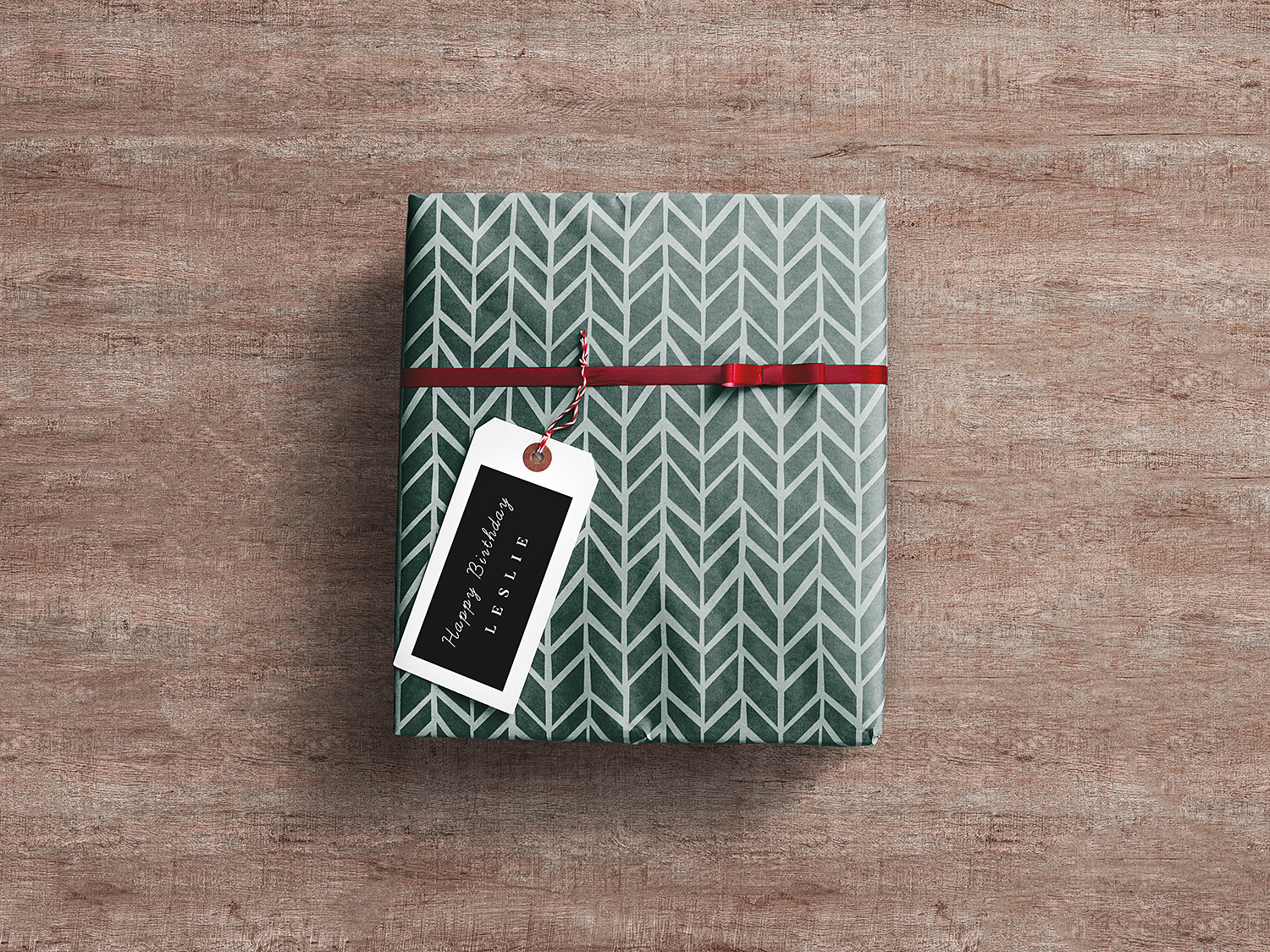 Gift Wrap Box Packaging Free Mockup