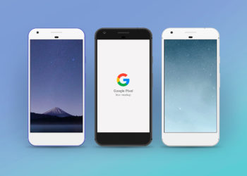 Google Pixel Sketch Mockup Free