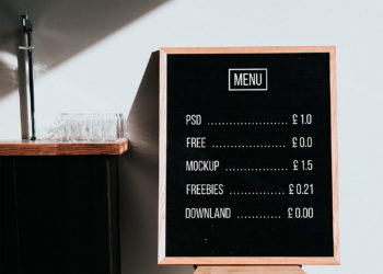 Menu Board Mockup Free