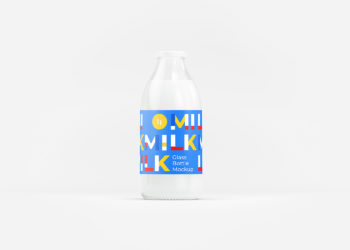 Milk Bottle Mockup Free
