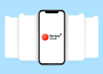 iPhone X App Presentation Mock-Up Frees