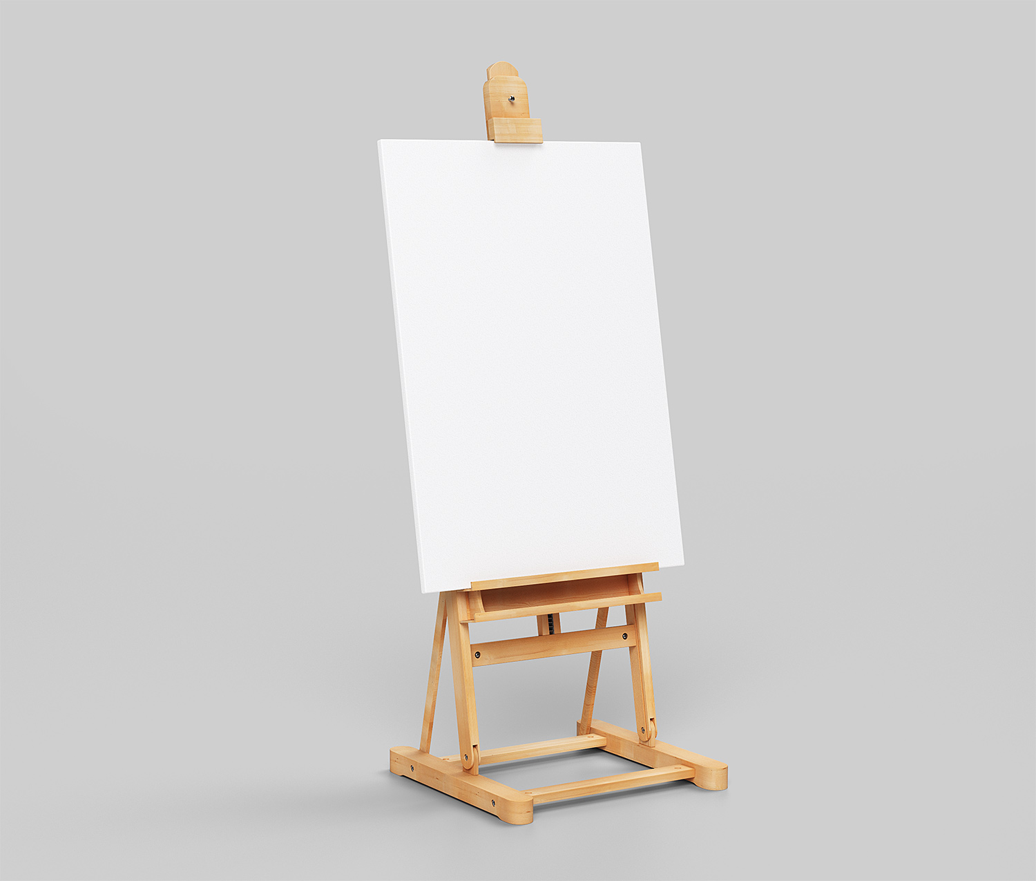 Canvas Poster on Easel Mockup Free