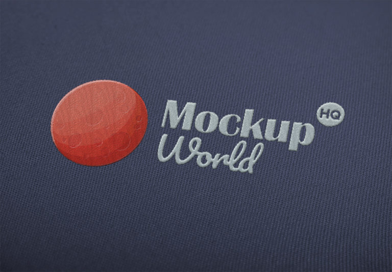 Embroidered Logo Mockup | Mockup World HQ