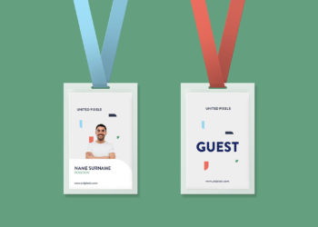 Free ID Card Holder Mockup