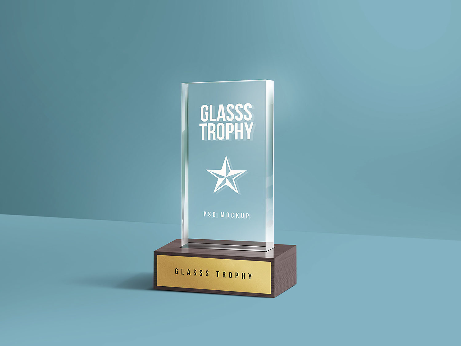 Glass Trophy Mockup