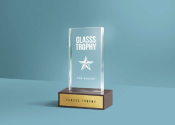 Glass Trophy Mockup