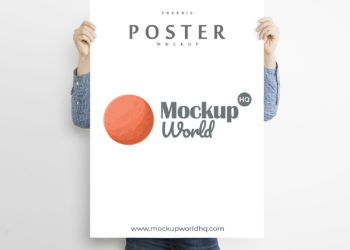 Man Holding Poster Mockup