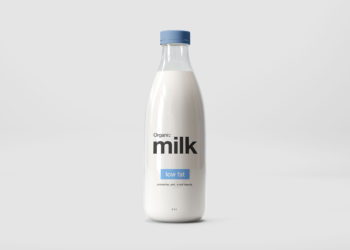 Milk Plastic Bottle Mockup