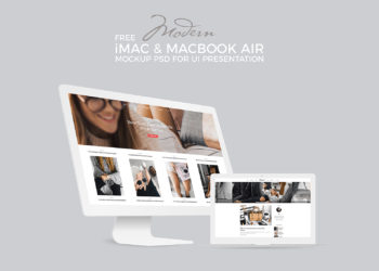 White iMac & MacBook Mockup UI Presentation