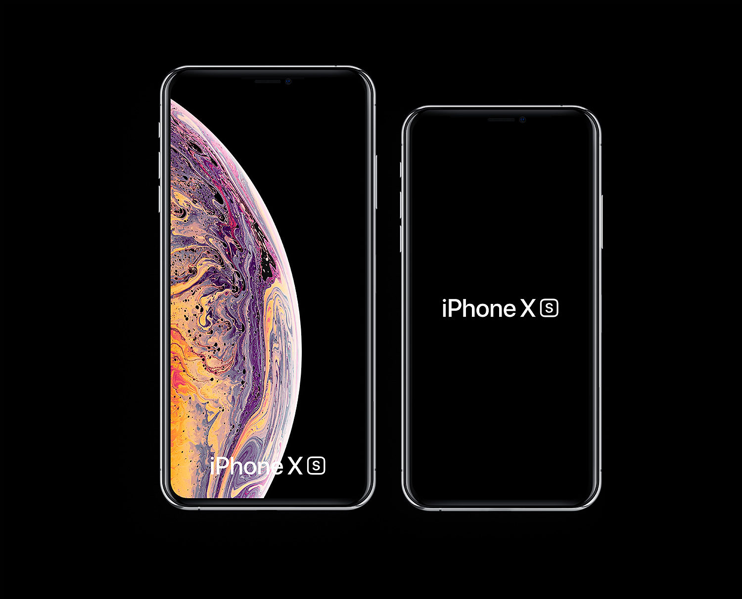 iPhone Xs & iPhone Xs Max Free PSD & Sketch Mockups