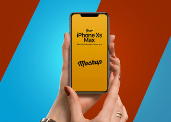 iPhone Xs Max in Female Hand Mockup