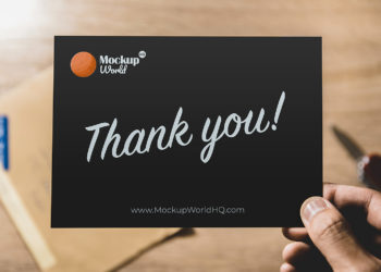 Thank You Card Free Mockup