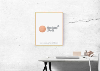 Free Minimalist Poster PSD Mockup