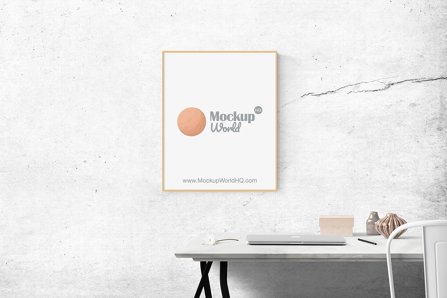 Free Minimalist Poster PSD Mockup