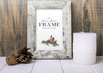 Winter Photo Frame Mockup