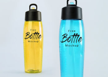 Free Water Plastic Bottle Mockup