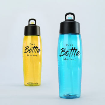 Free Water Plastic Bottle Mockup