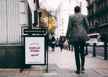 Outdoor Display Stand Free Mockup