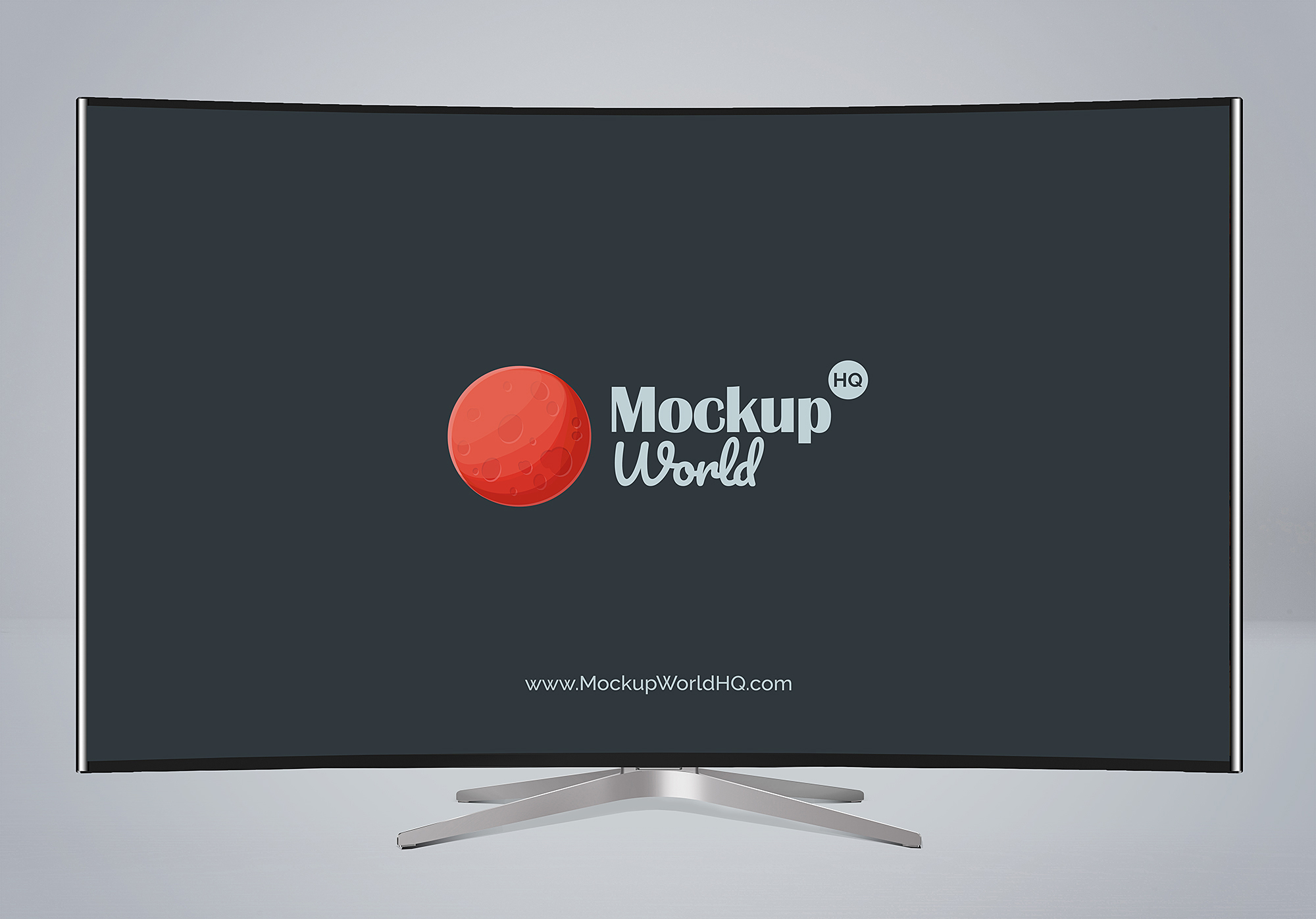 Curved TV Free Mockup