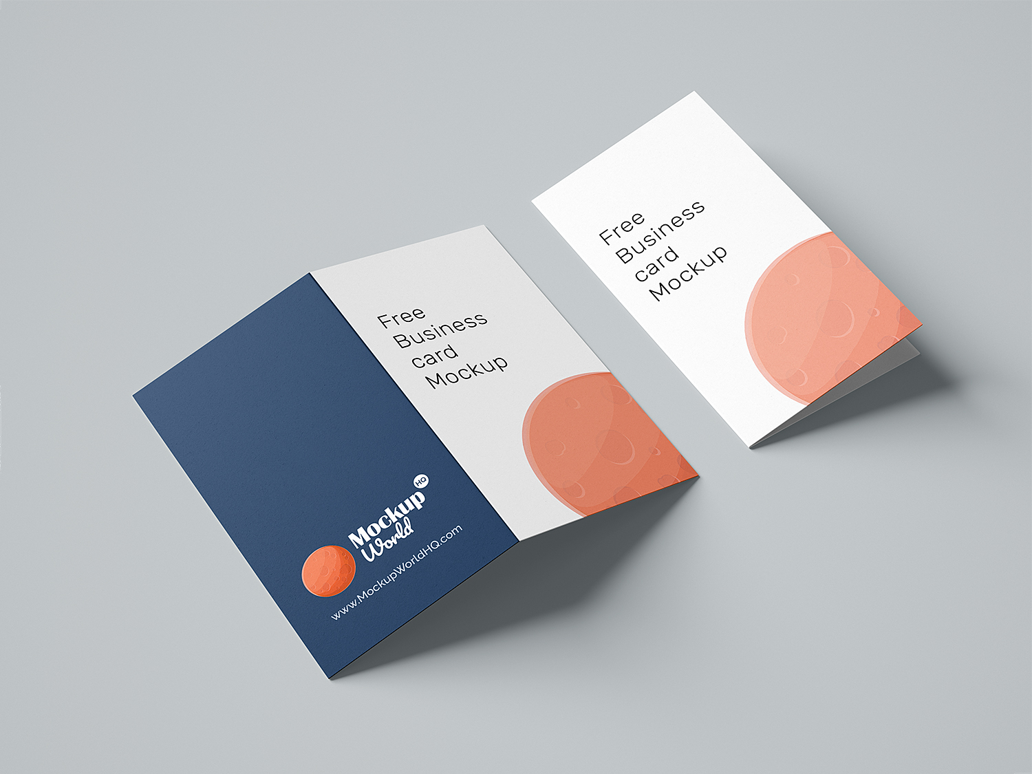 Download Folded Business Card Free Mockup | Mockup World HQ