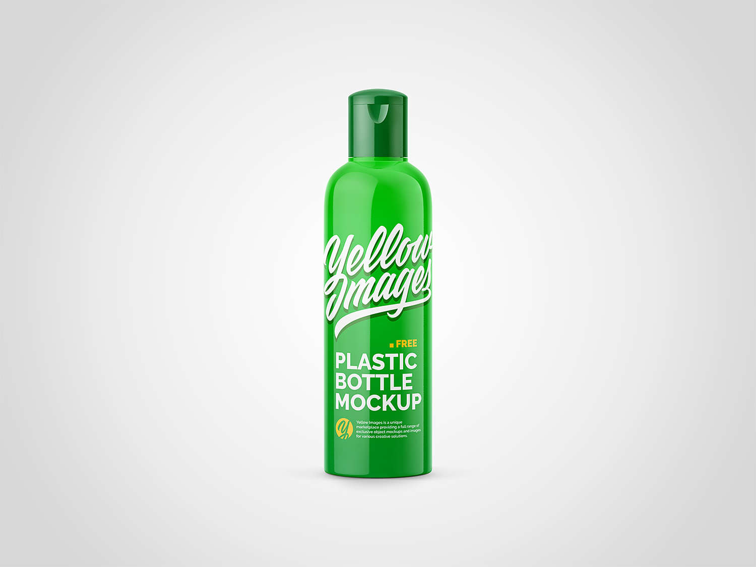 Glossy Cosmetic Plastic Bottle Free Mockup