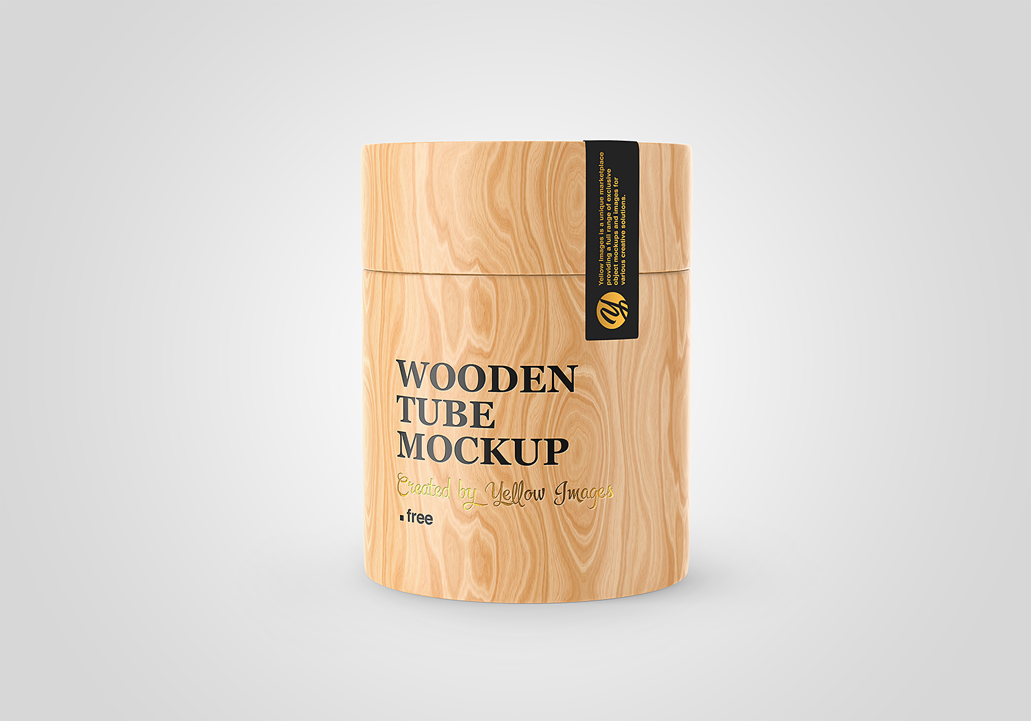 Wooden Tube Free Psd Mockup Mockup World Hq