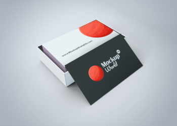 Business Card Free Mockup in a Cardboard Box