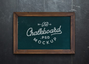 Chalkboard Mockup Free PSD