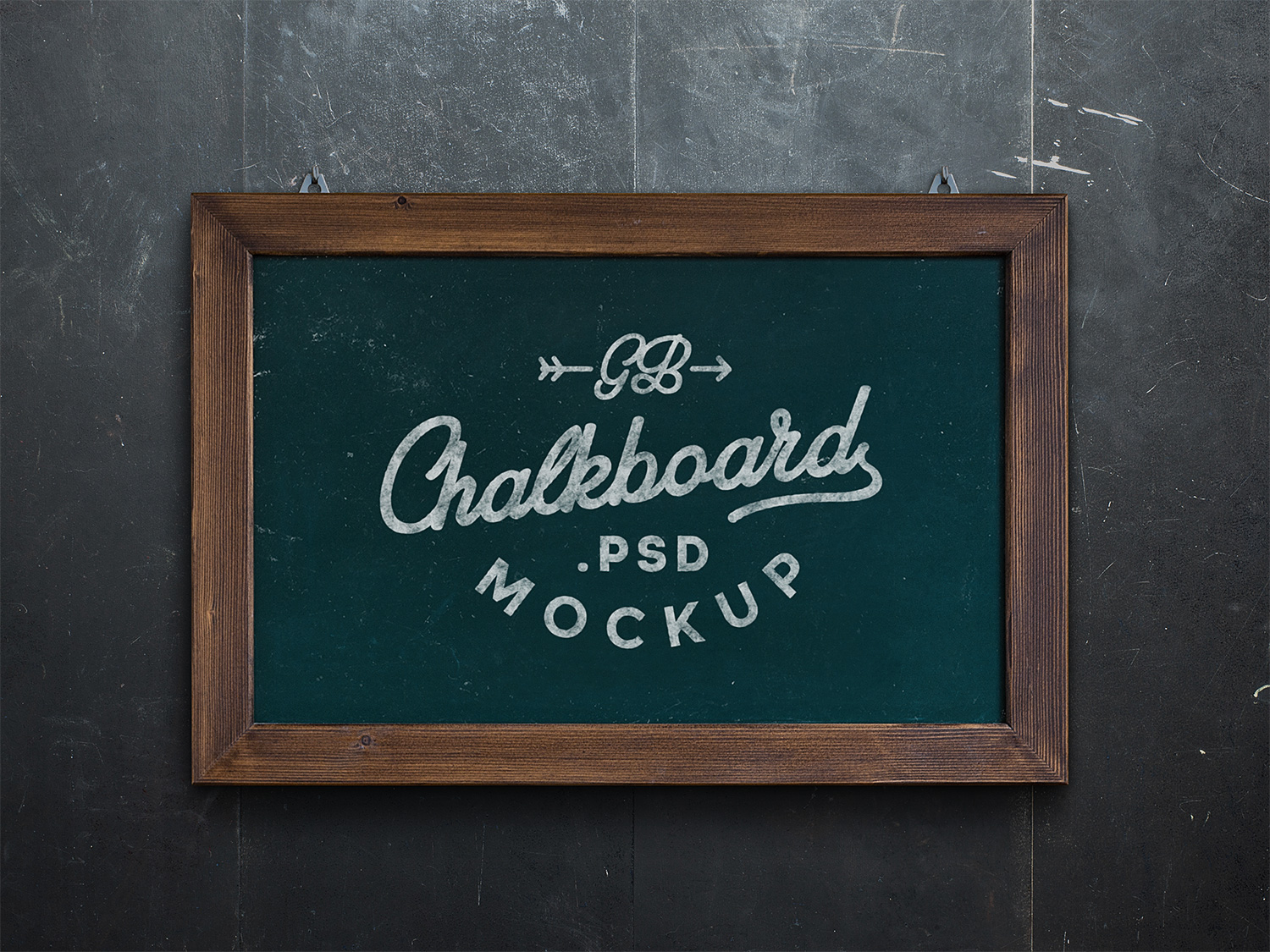 Chalkboard Mockup Free PSD