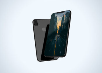 Floating iPhone X Free Mockup