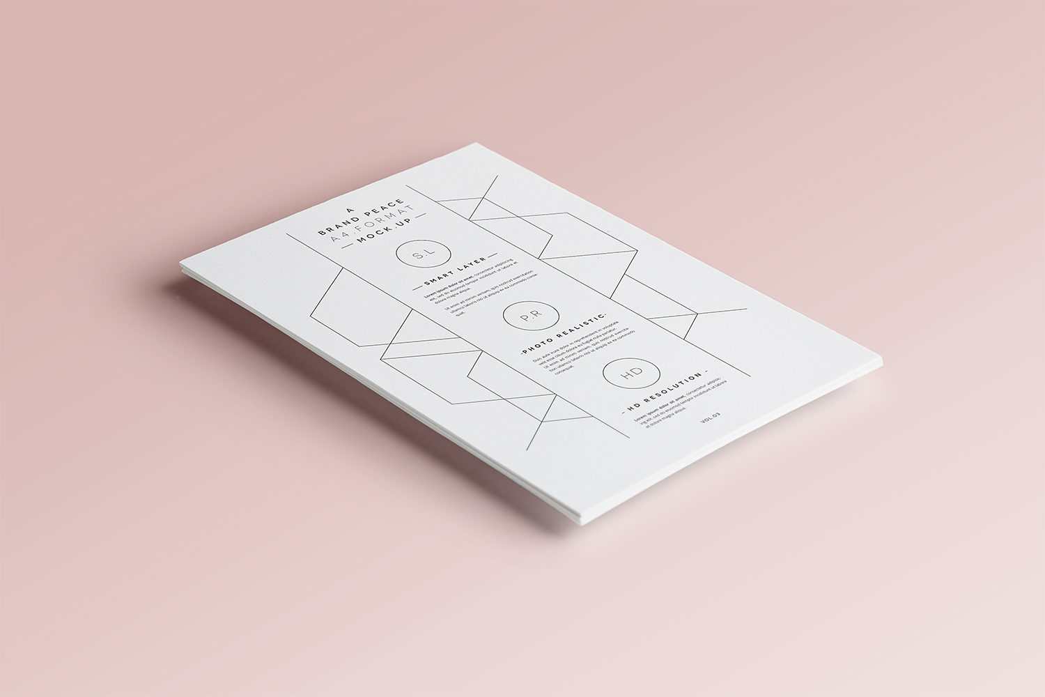 Free A4 Paper PSD Mock-Up