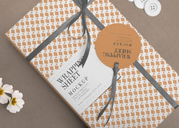 Free Attractive Wrapping Paper Mockup