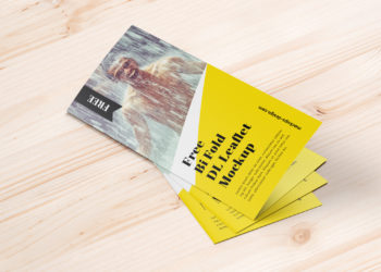 Free Bi-Fold DL Brochure Mockup