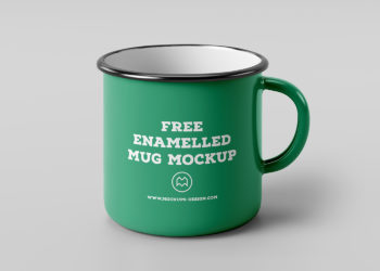 Free Enamel Mug Mockup