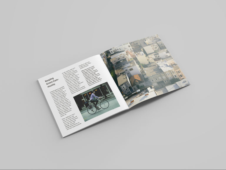 Free Square Magazine Mockup | Mockup World HQ